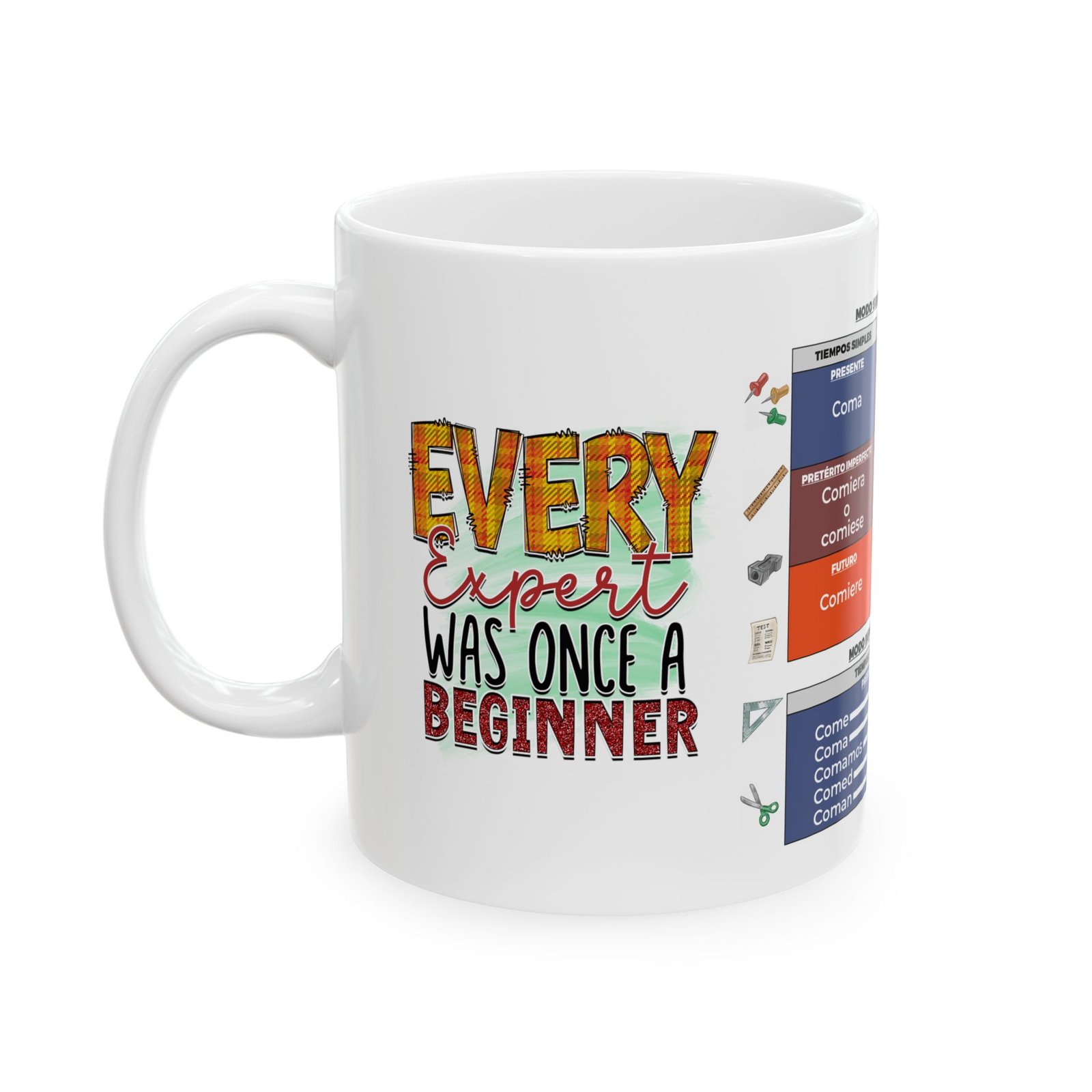Mug for learning Spanish: all the verb tenses in Spanish. - Image 2